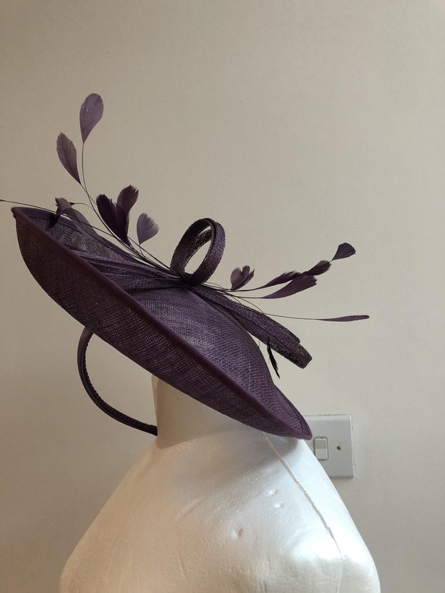 Image 2 of Purple feather headband Fascinator