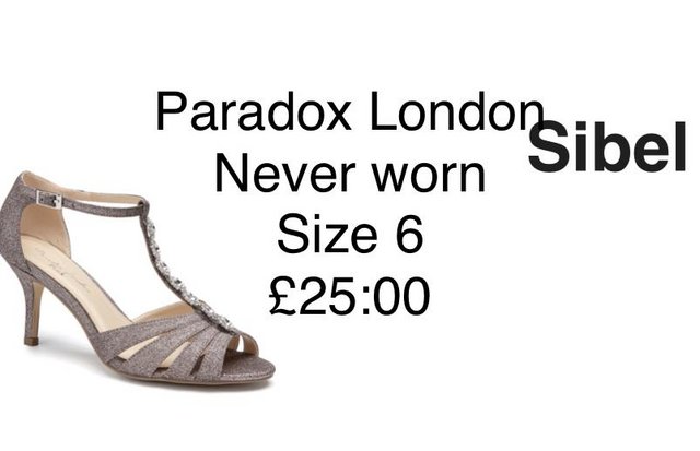 Preview of the first image of Paradox London heeled Sparkly Shoe.