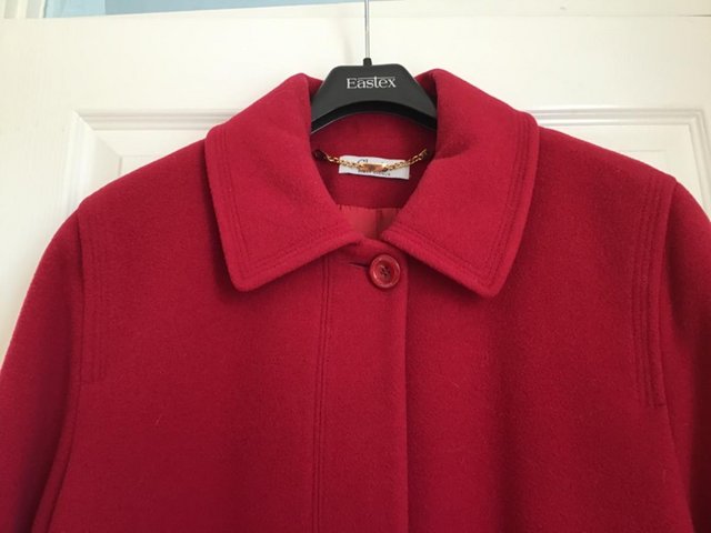 Image 3 of Red Classic First Avenue Coat.