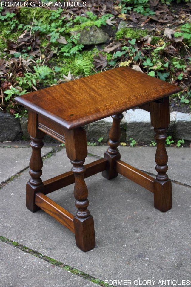 Image 20 of AN OLD CHARM LIGHT OAK NEST OF THREE COFFEE SIDE TABLES