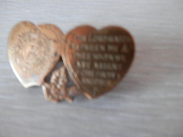 Preview of the first image of WW1 Sweetheart Brooch=Brass-Inscribed.