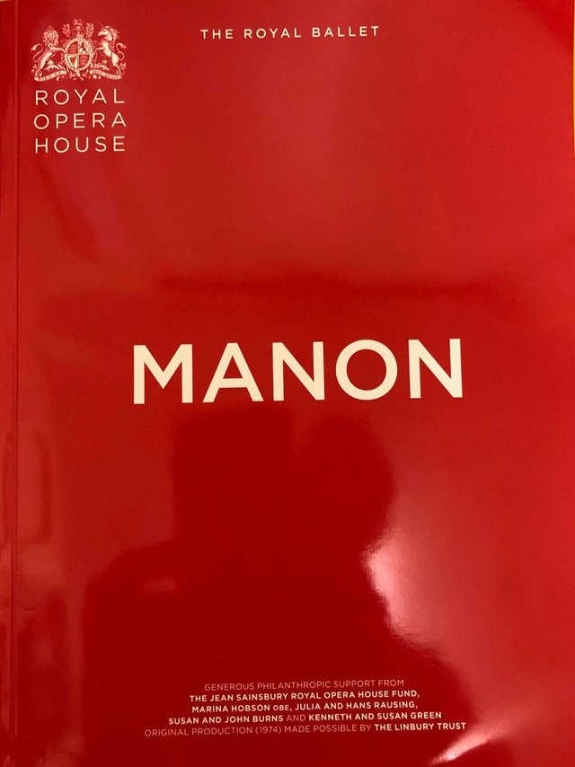 Preview of the first image of Manon Programme, R Ballet, R Opera House 2019/20.