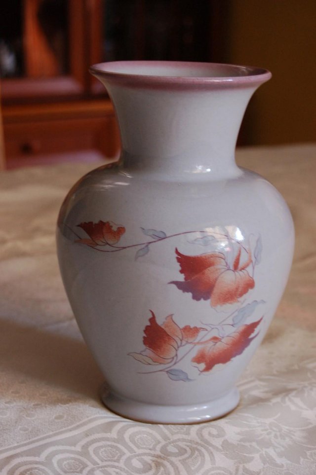 Preview of the first image of Denby Twilight Vase, Perfect & Copeland Leaf Bonbon Dish VGC.