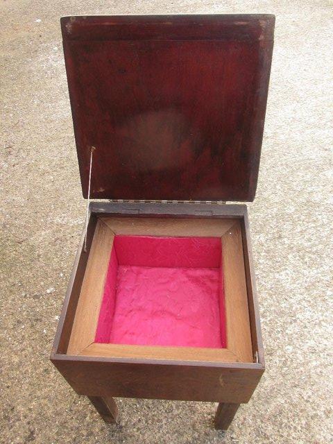 Image 3 of Music stall/Sewing box/table -Wooden - very old
