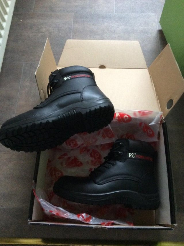 Preview of the first image of V6 Powerwear black safety boots.