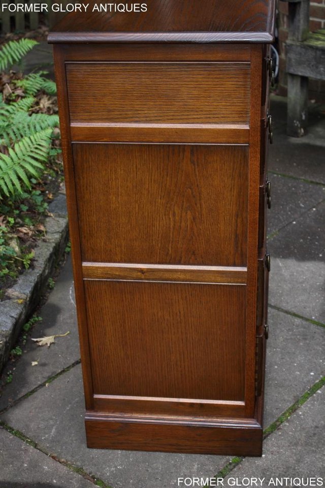 Image 5 of OLD CHARM LIGHT OAK TALL CHEST OF DRAWERS TV STAND SIDEBOARD