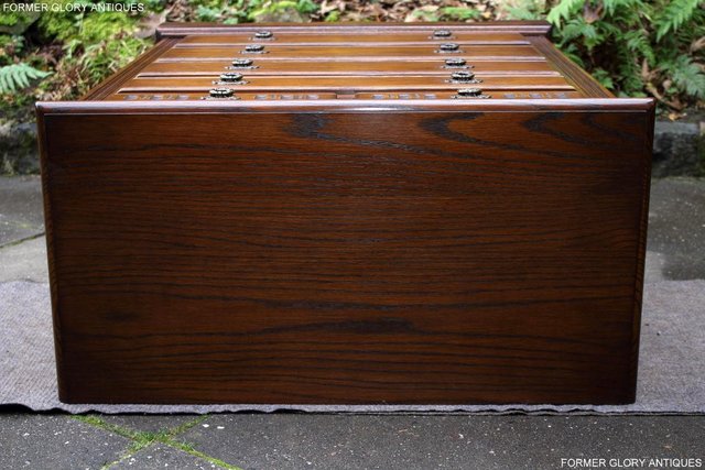 Image 36 of OLD CHARM LIGHT OAK TALL CHEST OF DRAWERS TV STAND SIDEBOARD