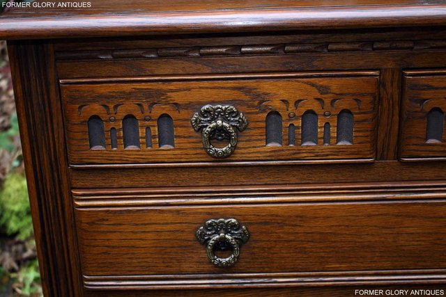 Image 49 of OLD CHARM LIGHT OAK TALL CHEST OF DRAWERS TV STAND SIDEBOARD