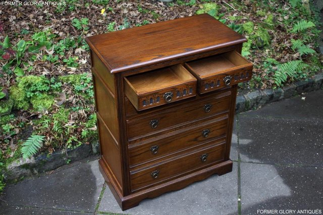 Image 57 of OLD CHARM LIGHT OAK TALL CHEST OF DRAWERS TV STAND SIDEBOARD