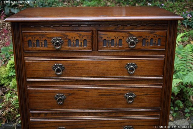Image 64 of OLD CHARM LIGHT OAK TALL CHEST OF DRAWERS TV STAND SIDEBOARD