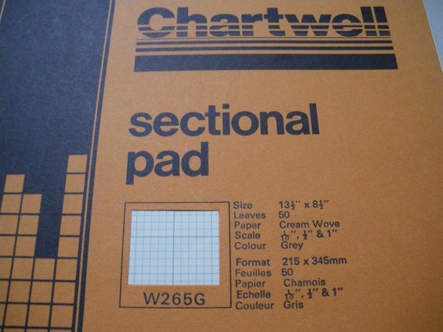 Preview of the first image of CHARTWELL SECTIONAL PAD: SIZE 13 1/2"×8 1/2" 50 SHEET PAD.