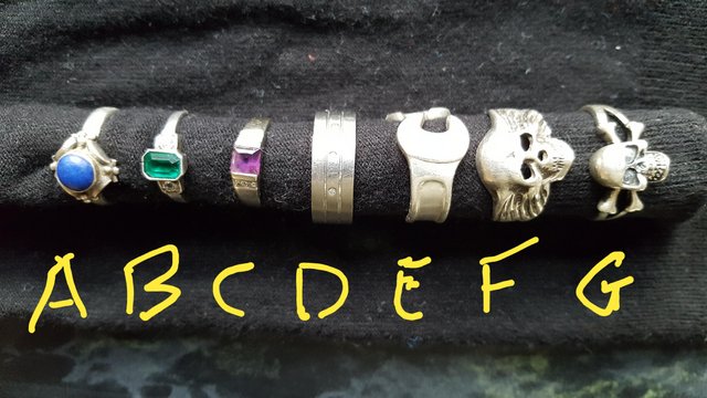 Preview of the first image of Silver and gold rings all different.