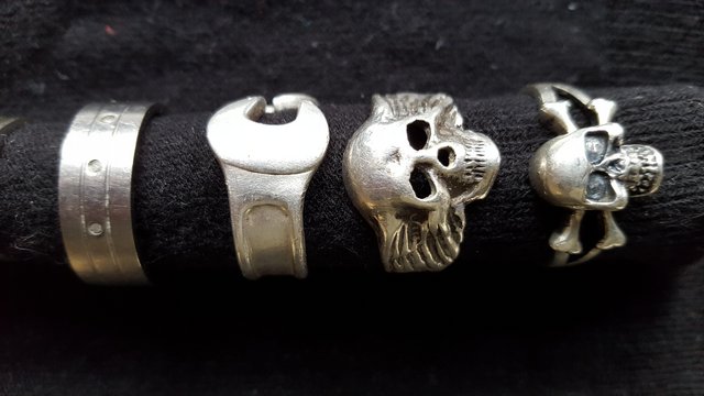 Image 2 of Silver and gold rings all different