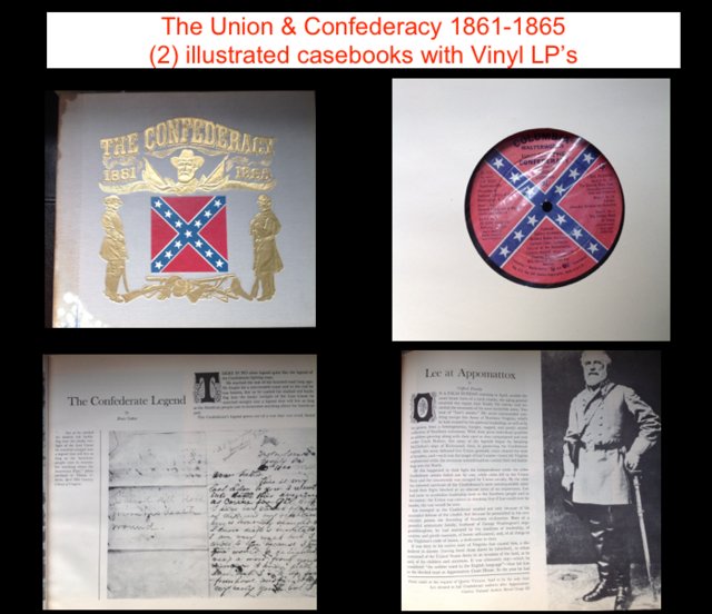 Preview of the first image of Rare 1950’s (2) Vinyl LP’s The Union & Confederacy 1861-1865.