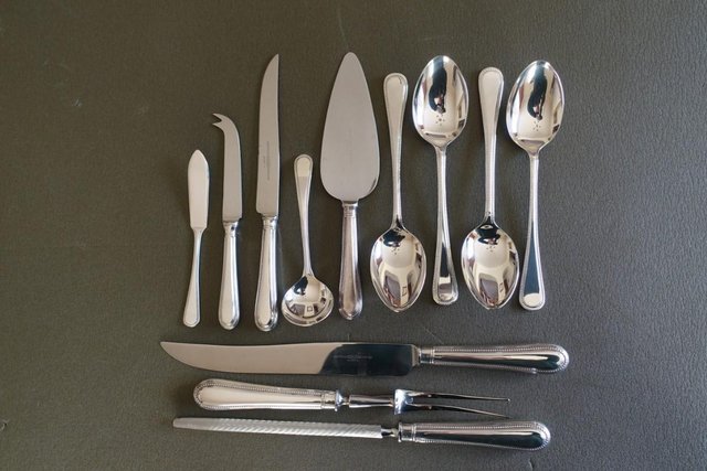 Image 2 of 107 piece Sheffield Silver Cutlery Canteen of 8 places