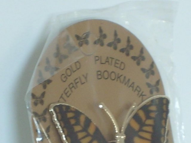 Image 2 of Gold Plated Butterfly Bookmark – NEW