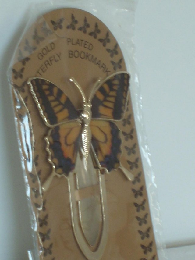 Preview of the first image of Gold Plated Butterfly Bookmark – NEW.