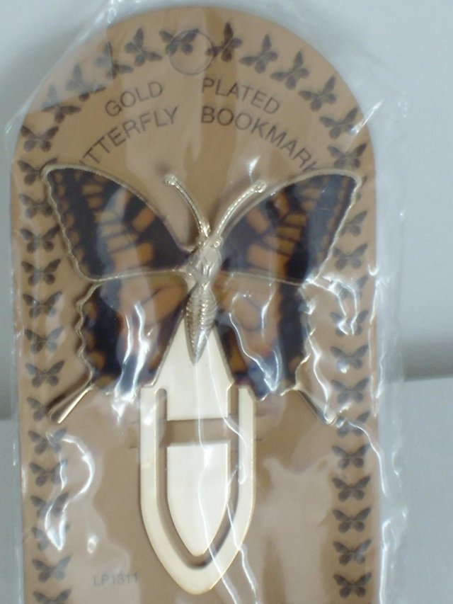 Image 4 of Gold Plated Butterfly Bookmark – NEW