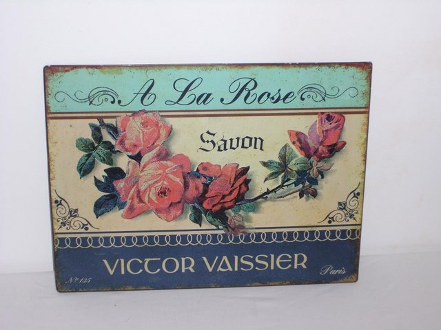 Preview of the first image of French Style Metal Sign Victor Vaissier Savon.