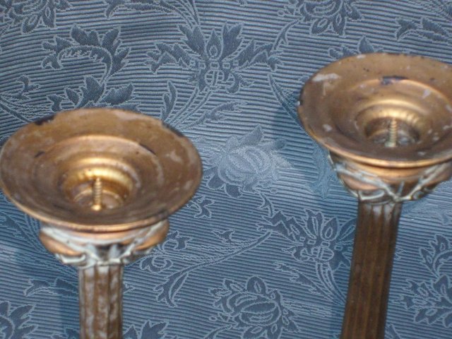 Image 4 of Pair Shabby Chic Candle Holders – Set 1