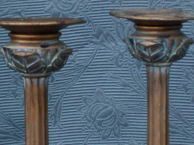 Image 5 of Pair Shabby Chic Candle Holders – Set 2
