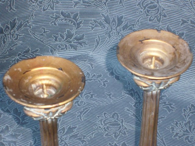 Image 6 of Pair Shabby Chic Candle Holders – Set 2