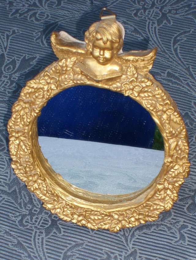 Image 2 of SIA COLLECTION Small Gilt Angel Mirror