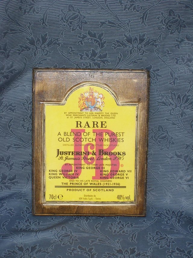 Image 2 of Wood Sign - Rare J&B Whisky Sign