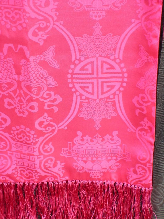 Preview of the first image of ORIENTAL 2 Colour Silk Scarf NEW!.
