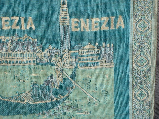 Image 2 of VENEZIA Teal & Cream Scarf – New With Tags