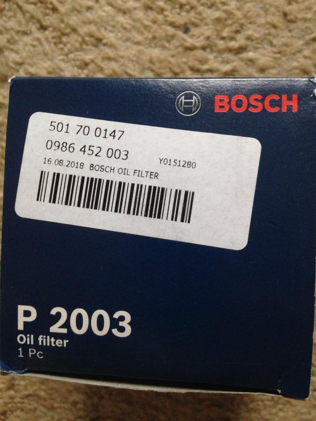 Image 2 of NEW  BOSCH  P2003 Oil Filter Nissan Xtrail etc Brand new in