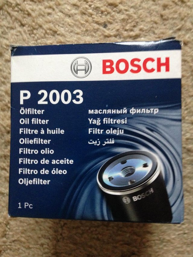 Preview of the first image of NEW  BOSCH  P2003 Oil Filter Nissan Xtrail etc Brand new in.