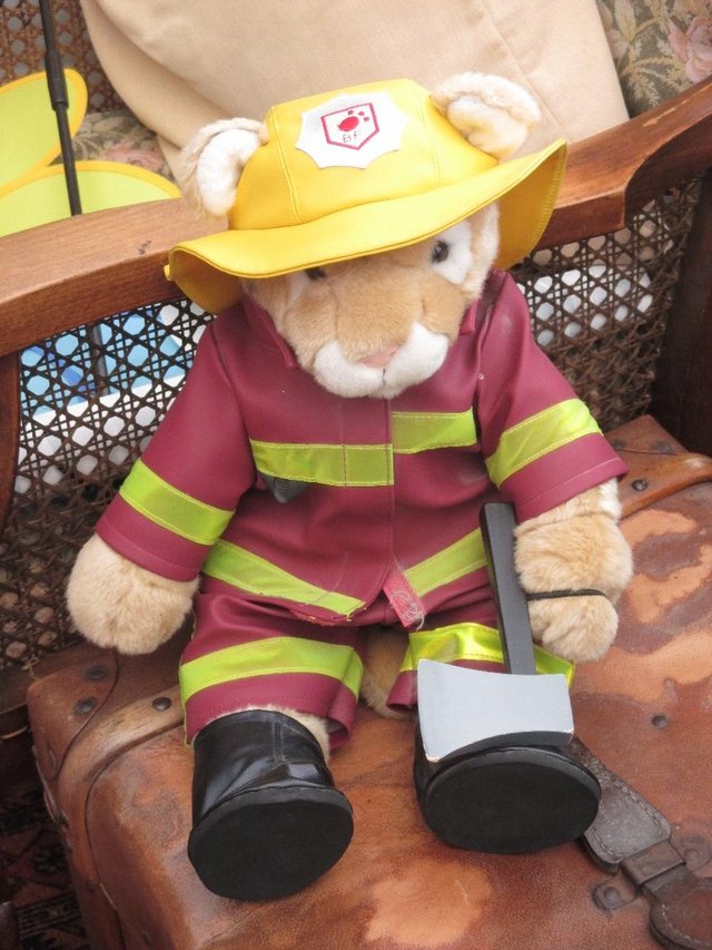Preview of the first image of Leopard in Fireman outfit Build a Bear.