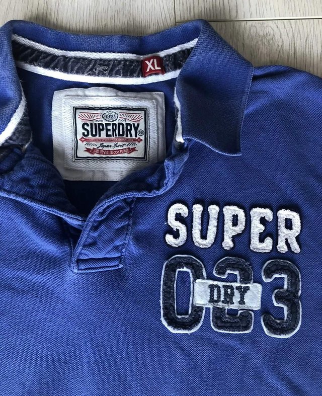 Image 3 of Superdry Blue Polo Shirt XL
