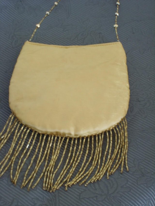 Image 4 of DEBUT Gold Bead Fringed Evening Bag NEW!