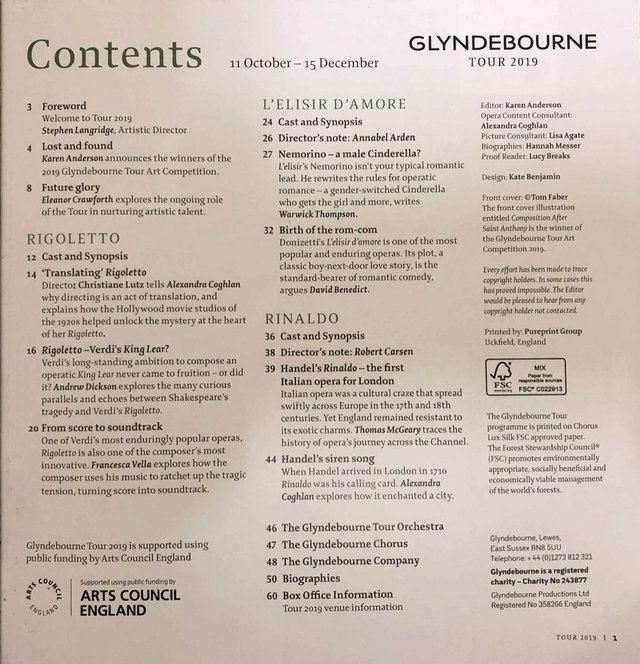 Image 2 of L'Elisir d'Amore Rigoletto Rinaldo Glyndebourne Tour 2019