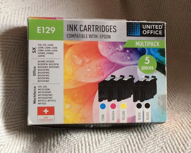 Preview of the first image of EPSON INK CARTRIDGES WHICH ARE UNOPENED.
