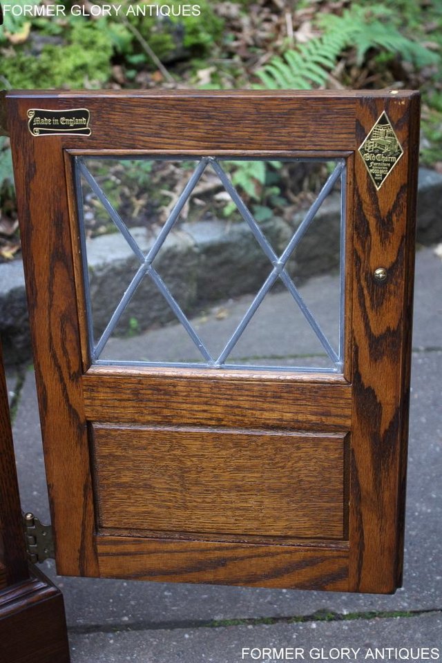 Image 7 of AN OLD CHARM LIGHT OAK TV DVD MEDIA CABINET STAND TABLE UNIT