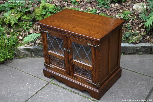 Image 53 of AN OLD CHARM LIGHT OAK TV DVD MEDIA CABINET STAND TABLE UNIT