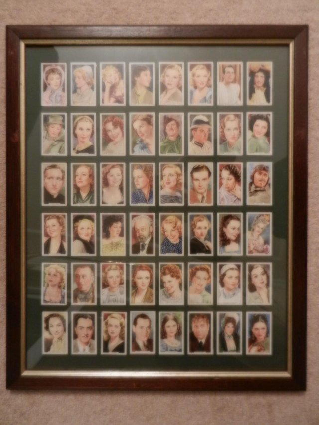 Preview of the first image of FRAMED SET OF NOSTALGIC COLLECTORS CARDS.