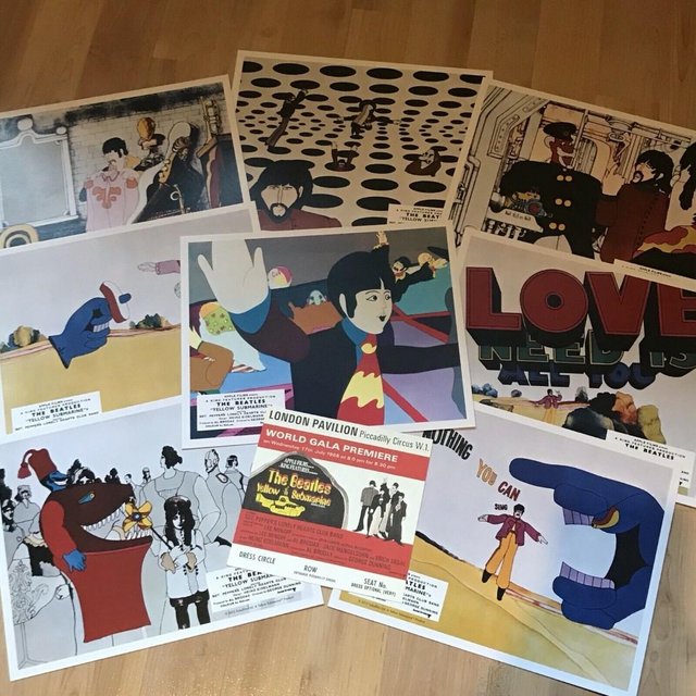 Preview of the first image of The Beatles - Yellow Submarine Official Replica 8 Lobby Card.
