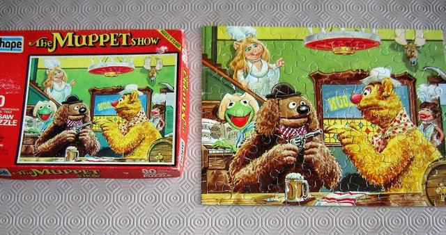 Preview of the first image of VINTAGE THE MUPPET SHOW 80 PIECE JIGSAW PUZZLE 1976 MIB Kerm.