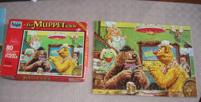 Image 2 of VINTAGE THE MUPPET SHOW 80 PIECE JIGSAW PUZZLE 1976 MIB Kerm
