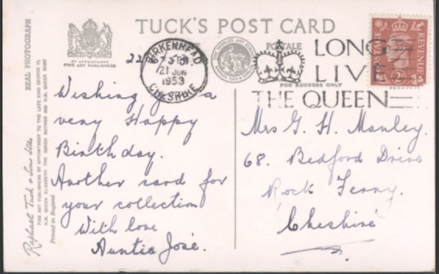 Image 2 of Vintage Tuck's PC - The Coronation Of Queen Elizabeth 11