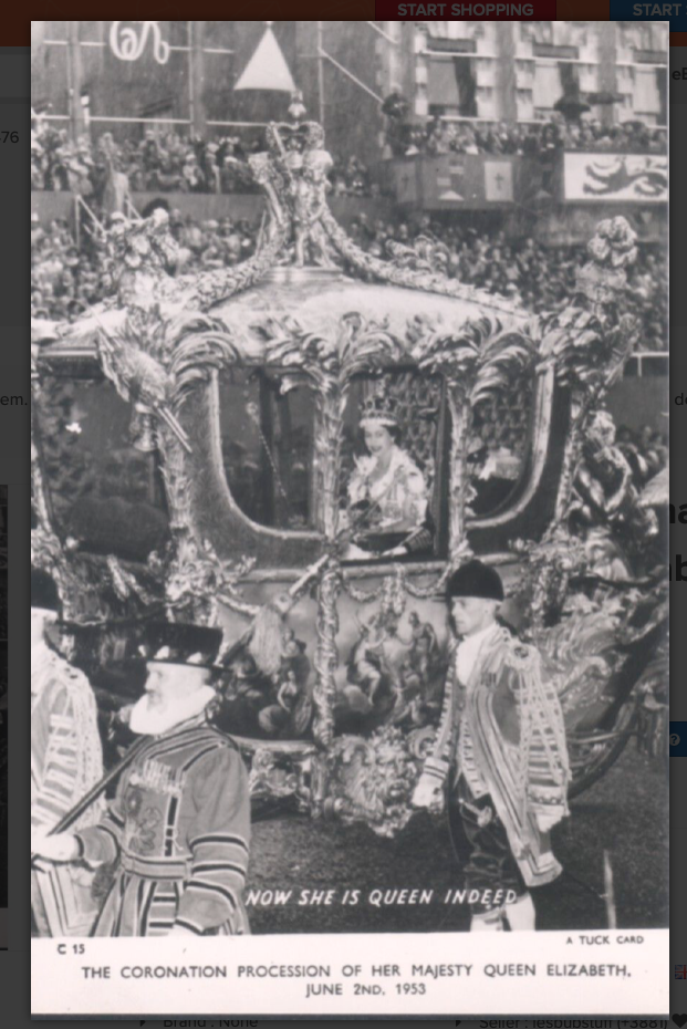 Preview of the first image of Vintage Tuck's PC 1953 - Coronation Procession of HM QE11.
