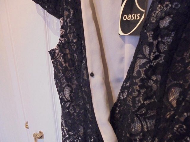 Image 3 of Oasis Ladies Black Lace playsuit, Size 10 - unworn