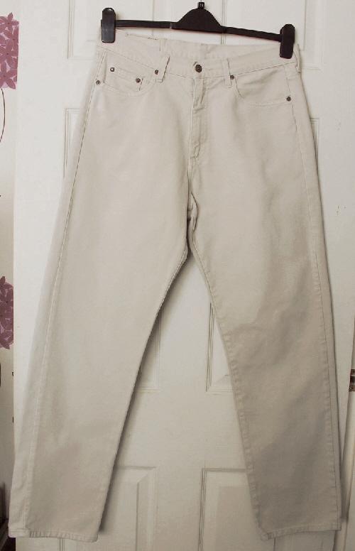 Preview of the first image of Lovely Men's Beige Jeans By Lee Cooper - W34"/ L32".