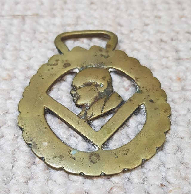Preview of the first image of THREE Genuine Antique horse brasses.