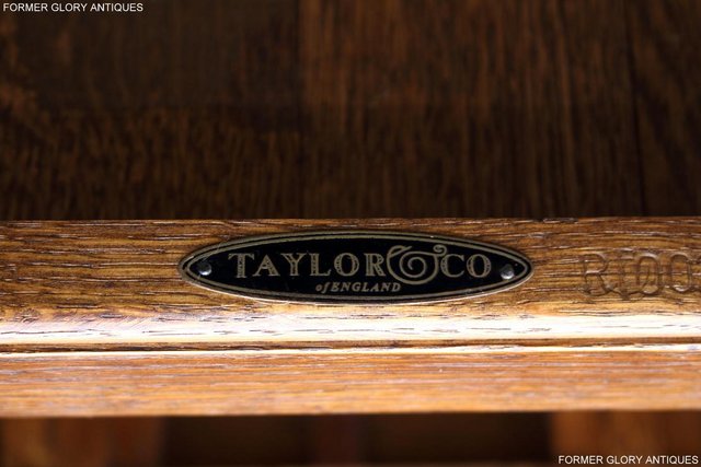 Image 31 of A TAYLOR & Co OAK THREE DRAWER COFFEE LAMP PHONE TABLE STAND
