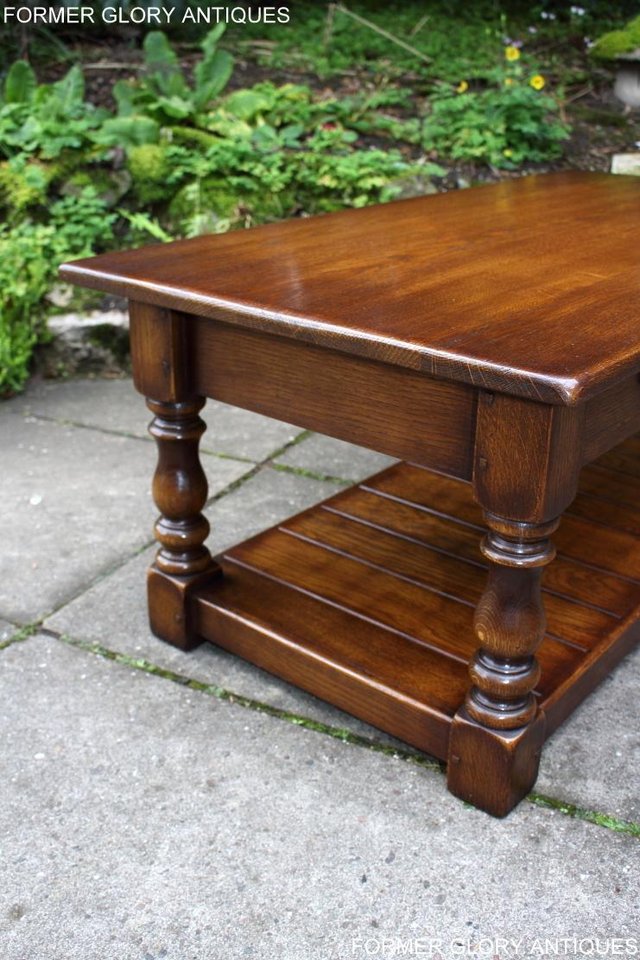 Image 67 of A TAYLOR & Co OAK THREE DRAWER COFFEE LAMP PHONE TABLE STAND